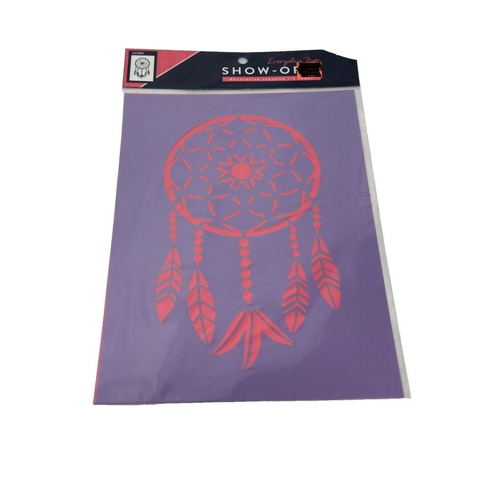 NEW show‎ off craft decorative stencils 1 sheet DREAM CATCHER